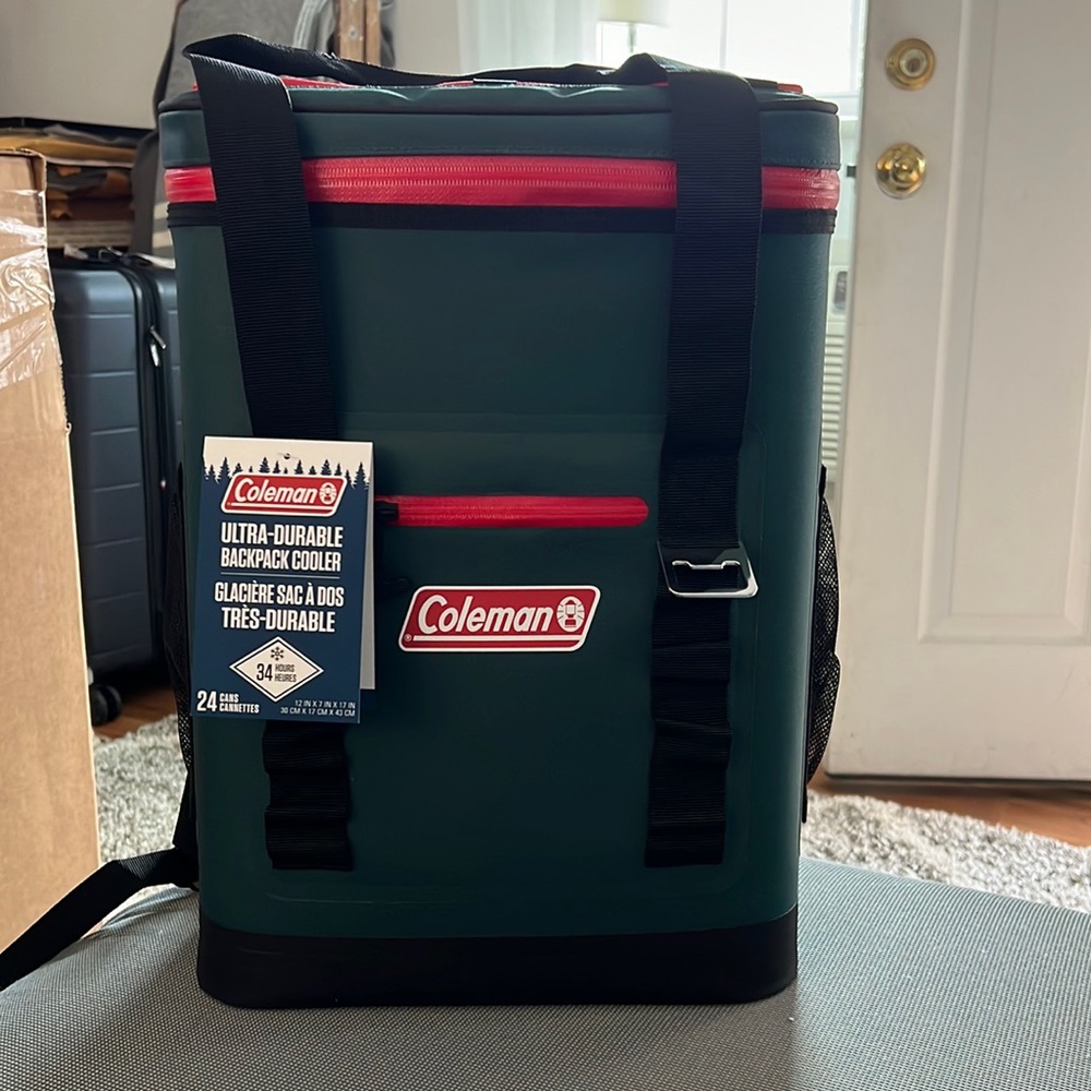 Coleman High-Perf. Leak Proof Ultra Thick Insulation BackPack Cooler -NWT